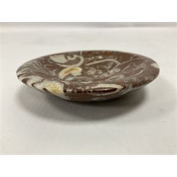 Pin dish with fossil inclusions, D10cm