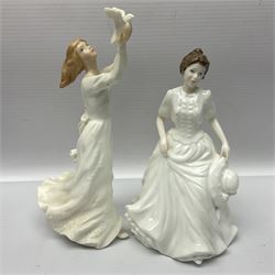 Large collection of Royal Doulton figures, including Ninette HN4717, Sara HN4720, Georgia HN5188, Joy HN3875 etc 