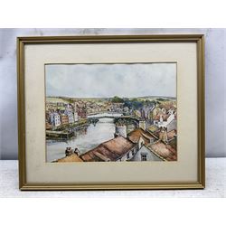 John Freeman (British 1942-): 'Across Whitby' 'Sandsend' and 'Runswick Bay' three prints 22cm x 30cm (3)