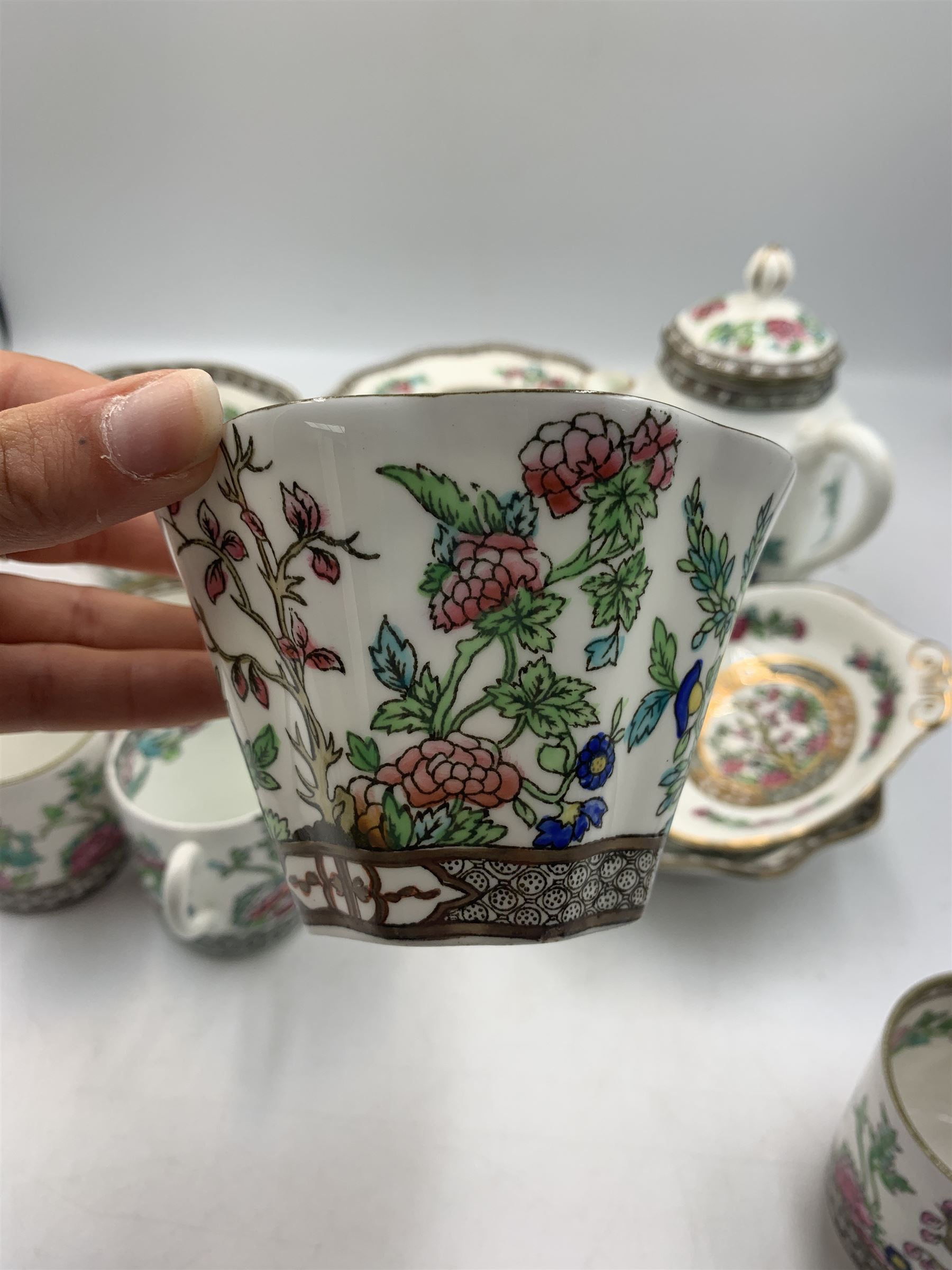 Coalport Indian Tree pattern  coffee service including side pouring coffee pot, five coffee cans and saucers etc approx 20 pieces