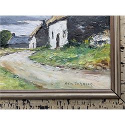 Ken Johnson (British 20th century): Lake District Scene, oil on board signed 29cm x 40cm