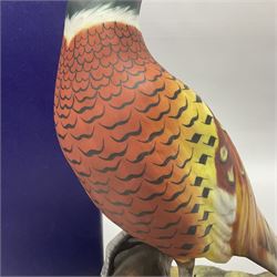 Royal Crown Derby Pheasant, signed by artist Lyndsey Selley, in original box, H38cm 