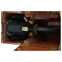 WWII Air Ministry MK IX.A 127.41 bubble sextant, in original fitted case, together with a Kelvin and Hughes Periscopic sextant no. 2134, in wooden case (2)