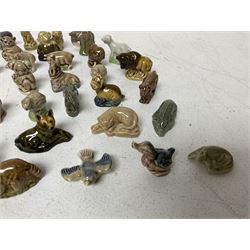 Collection of Wade Whimsies, including lions, birds, rabbits etc 