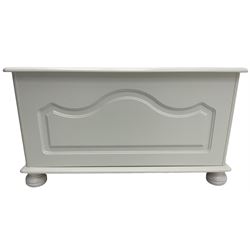 White painted blanket box