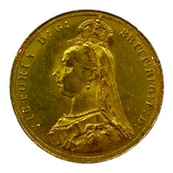 Queen Victoria 1887 gold full sovereign coin