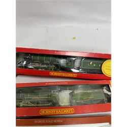 Three Hornby '00' gauge locomotives, comprising R378 LNER Class D49/1 locomotive Cheshire, R583 SR Schools Class 4-4-0 Shrewsbury and limited edition R375 LNER Class A3 4-6-2 Pretty Polly, all boxed