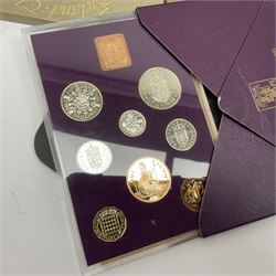 Eleven Great British coin year sets, dated two 1970, 1972, 1973, 1974, 1975, 1976, three 1977 and 1978, all in plastic displays with card covers