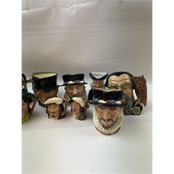 Royal Doulton figure Shore Leave HN2254, together with character jugs including Henry VIII, Aramis, Athos etc  