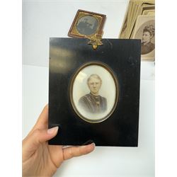 Collection of Victorian daguerreotypes, together with other photographs