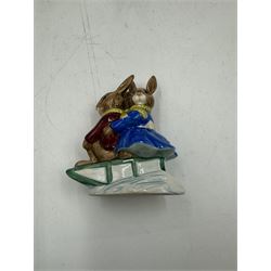 Five Royal Doulton Bunnykins figures, comprising Sleigh Ride, Eskimo, Winter Lapland, Christmas Morning, Mother and Baby, five boxes 