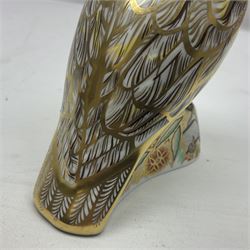 Royal Crown Derby Citron Cockatoo, with gold stopper, H13cm 