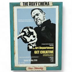 The Roxy Cinema 'Now Showing' framed poster together with two other signs