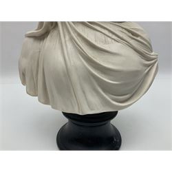 After Antonio Frilli, bust of A Veiled Bride signed A Filli, Firenze, Italy beneath, H34cm 