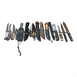 Collection of hunting and similar knives, including Flanden, Whale, Barns etc 