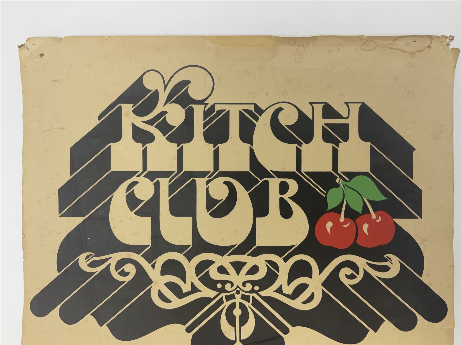 Poster 'Kitch Club Discotheque a vevey sur le quais ouverture le 19 mai' H59cm