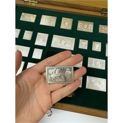 The Stamps of Royalty, Hallmark Replicas Limited, collection of twenty-five silver stamp ingots, set no. 4270, in presentation case with certificates