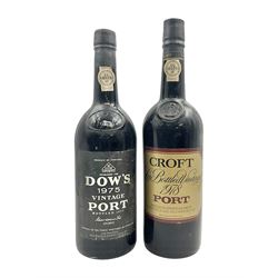 Dow's, 1975 vintage port, 75cl unknown proof and Croft, 1978 late bottled vintage port, 75cl unknown proof (2)