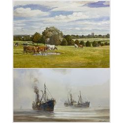 David C Bell (British 1950-): 'St Elstan' Hull Trawler, watercolour signed 25cm x 34cm; Mi...