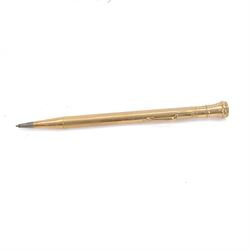 9ct gold filled propelling pencil by Wahl Eversharp & co, with engine turned decoration