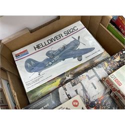 Large quantity of aircraft scale model kits to include Airfix, Revell, Monogram etc, in three boxes 