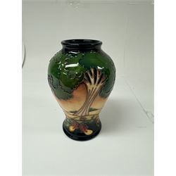 Moorcroft vase of baluster form decorated in Evening Sky pattern, by Emma Bossons 2003, with makers mark beneath, H16cm 