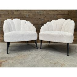 2 x Cloud armchairs, upholstered in beige fabric