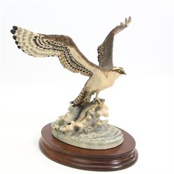 Border Fine Arts White Tailed Eagle, designed by Ray Ayres, five Royal Doulton figures comprising Deborah, Hannah, Top O' The Hill, Daddy's Girl and Mothers Helper, Poole Pottery Dolphin etc