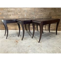 4 x rosewood console table, fitted with two soft-close drawers