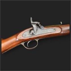 Enfield .577 action rifle, the 91.5cm rifled barrel with three barrel bands and ramrod und...