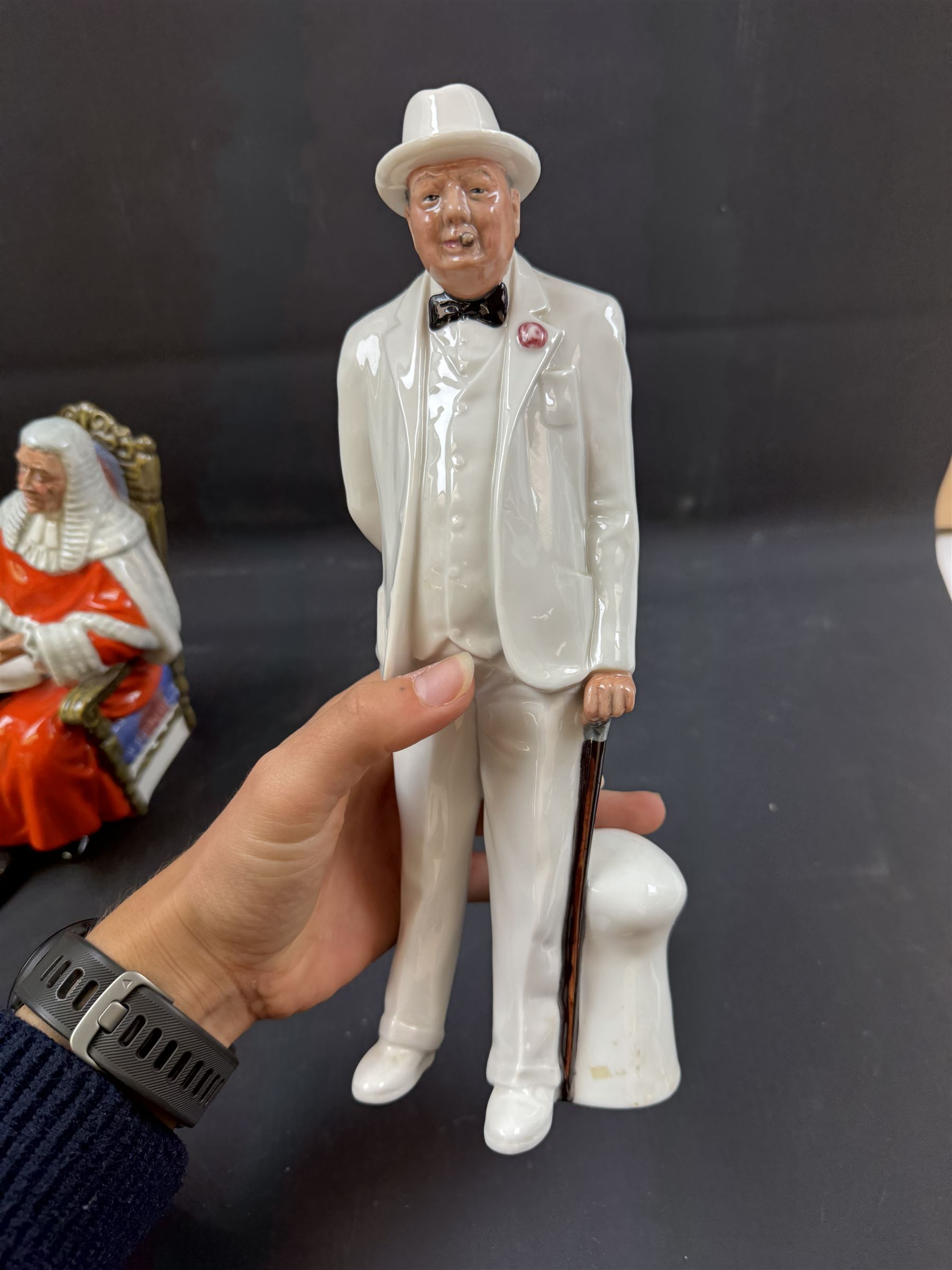 Two Royal Doulton figures, comprising Sir Winston Churchill HN3057 and The Judge HN2443