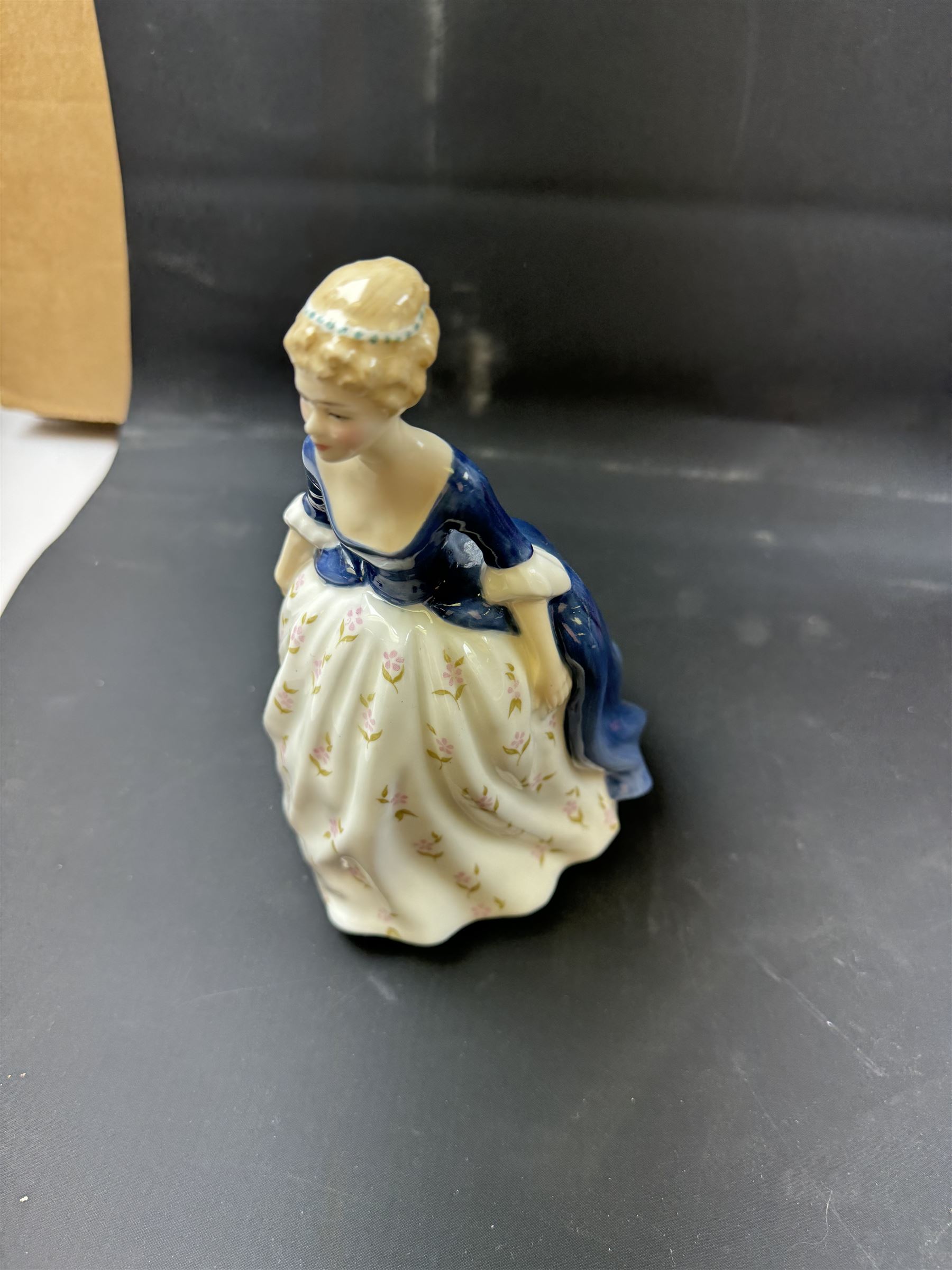 Eight Royal Doulton figures, including Lambing Time, Innocence, Ascot, Alison etc 