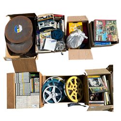 Large quantity of home cinema reels including 8mm reels, 