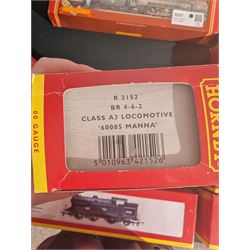 Four Hornby '00' gauge locomotives, comprising R2054 BR Class A3 4-6-2 re-worked as Trico no. 60084, two R2152 BR Class A3 4-6-2 locomotives, one original Manna no. 60085, the other re-worked as Flying Fox no. 60106 and R2178A BR Class N2 0-6-2 locomotive no 69546, all boxed 