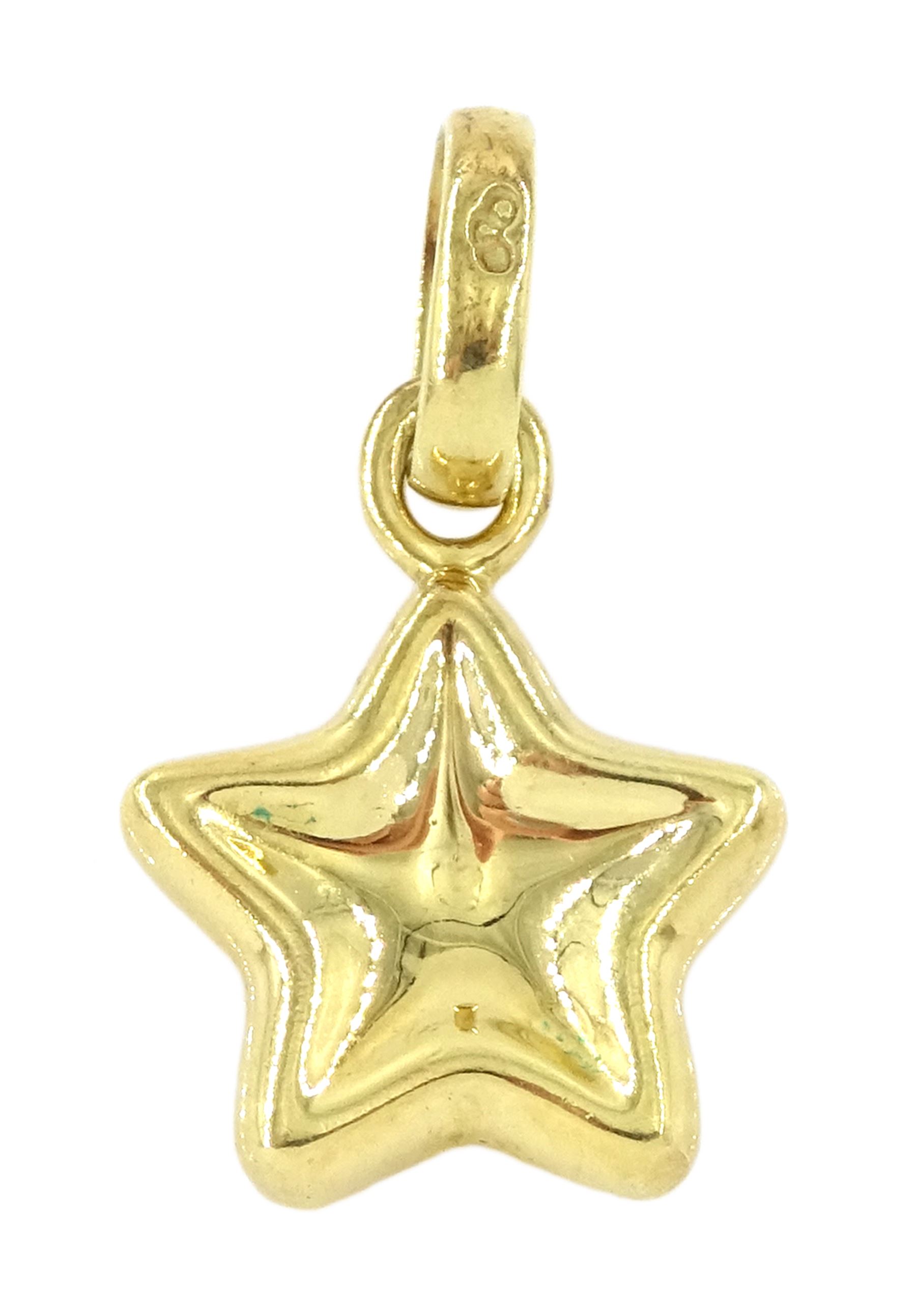 Links of London 18ct gold star pendant / charm, hallmarked, with pouch