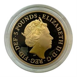 The Royal Mint United Kingdom 2017 'The Sapphire Jubilee Of Her Majesty The Queen' gold pr...