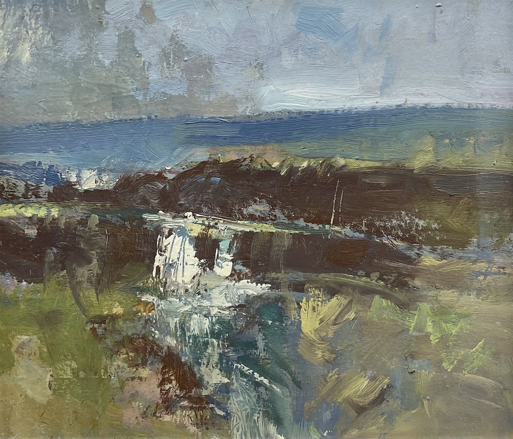 William B Dealtry (British 1915-2007): View over the Moors, oil on board unsigned 26cm x 30cm 