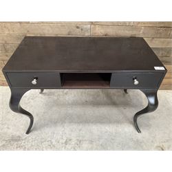 4 x rosewood console dressing tables, with two soft-close drawers