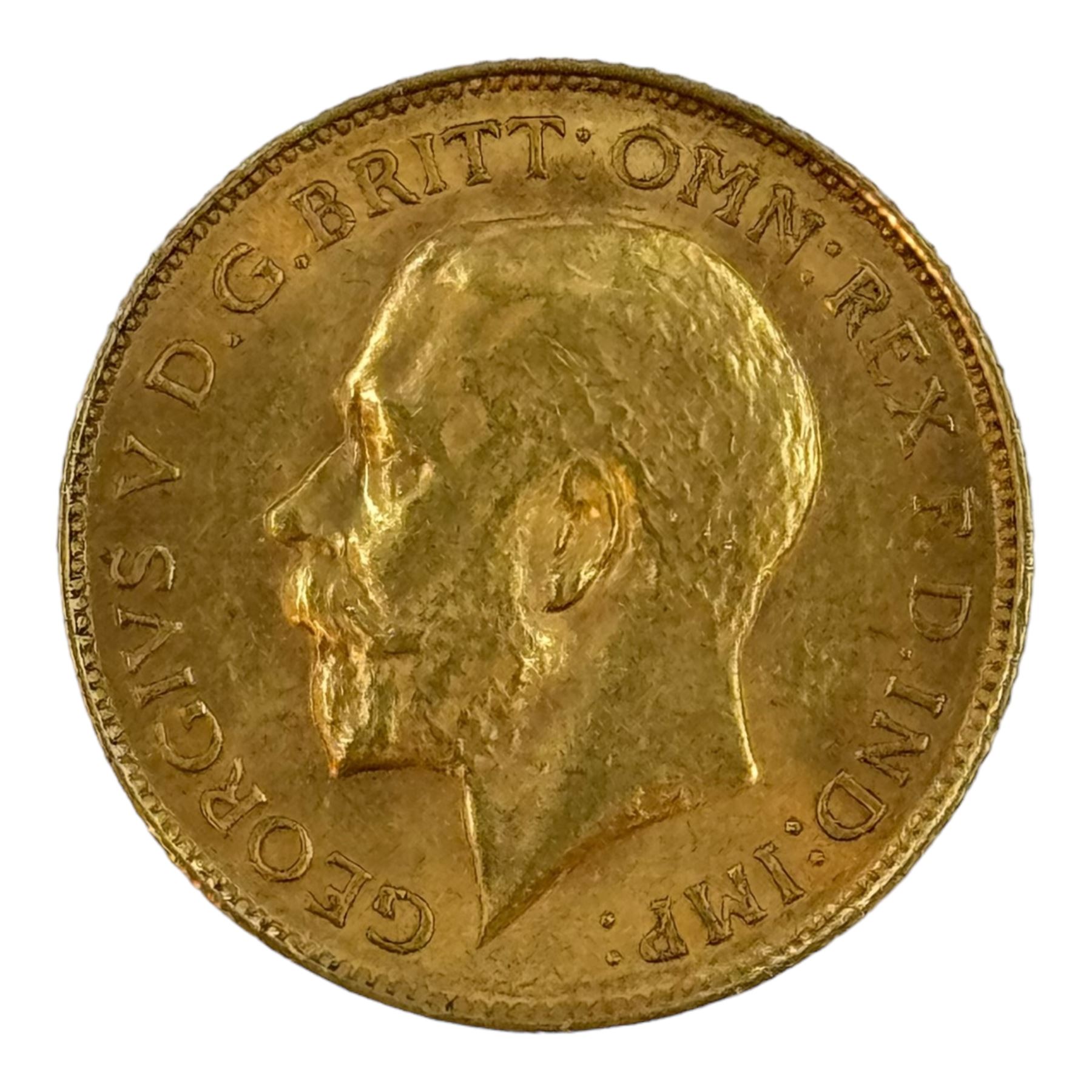 King George V 1913 gold half sovereign coin