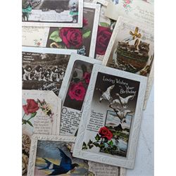 Collection of early 20th century and later greetings cards/post cards