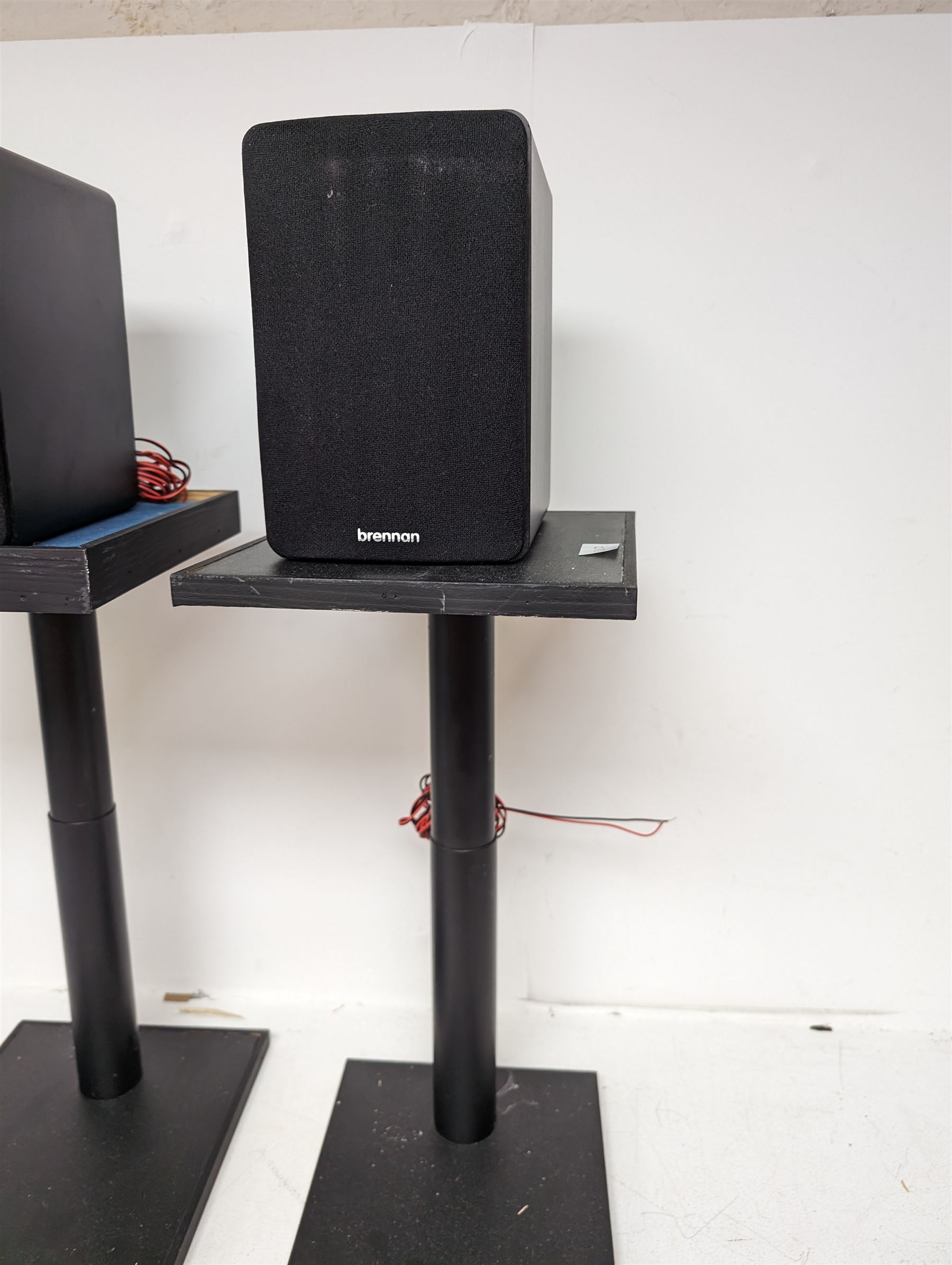 Pair of Brennan BSP50 speakers and speaker stands 