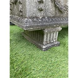 Large composite stone rectangular trough, classical detail - THIS LOT IS TO BE COLLECTED BY APPOINTMENT FROM DUGGLEBY STORAGE, GREAT HILL, EASTFIELD, SCARBOROUGH, YO11 3TX