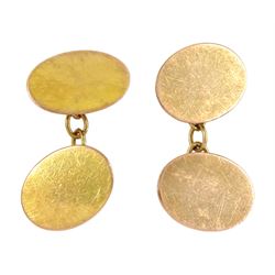 Pair of 9ct gold cufflinks, Birmingham 1933 