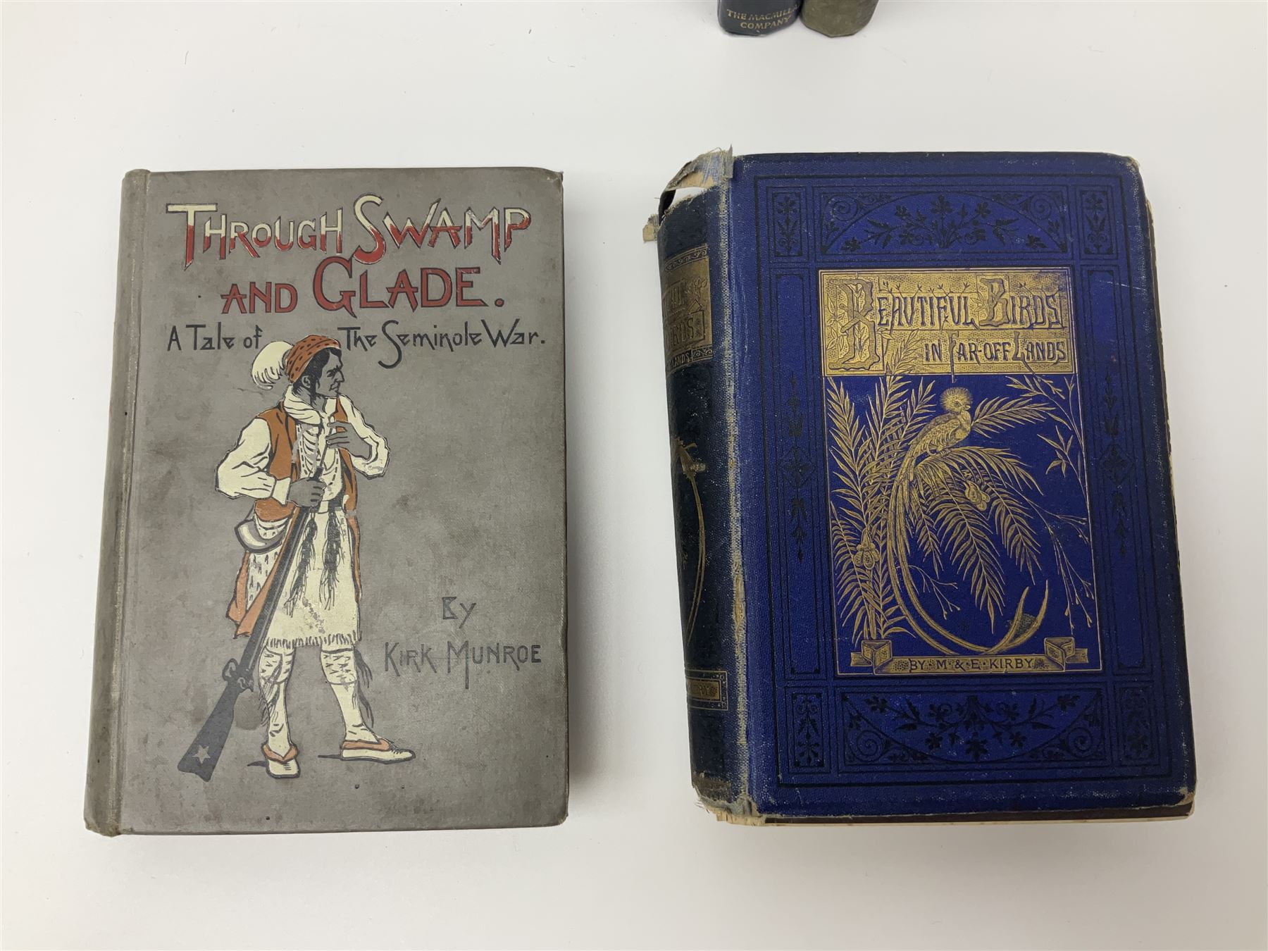 Woolf Virginia: Flush A Biography. Hogarth Press 1933 New Edition with dustjacket; Munroe Kirk: Through Swamp and Glade. 1897 First Edition; Kirby Mary & Elizabeth: Beautiful Birds in Far Off Lands. 1873. Colour plates; and two other books (5)