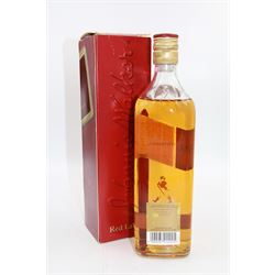 The Famous Grouse, Islay cask finished blended Scotch whisky 70cl 40%, Johnnie Walker, Black Label extra special blended Scotch whisky, 1L 43% and Johnnie Walker Red Label 75cl 40% (3) 