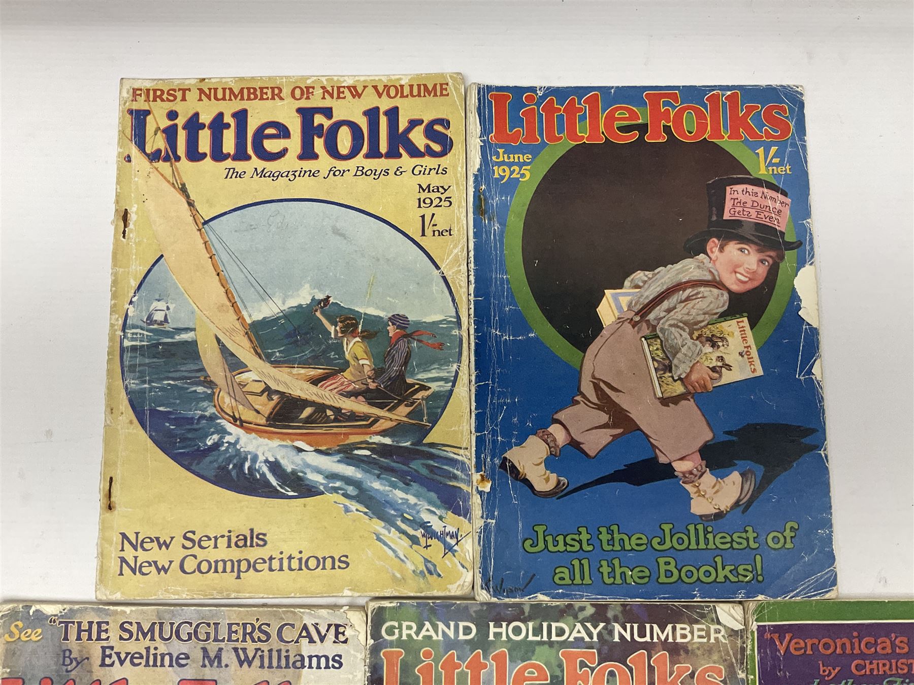 Two Daily Mail Nipper Annuals 1938 and 1939, together with five Little Folks magazines and eight Thriller magazines 