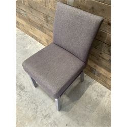 17 x dining chair upholstered in tweed fabric, painted legs