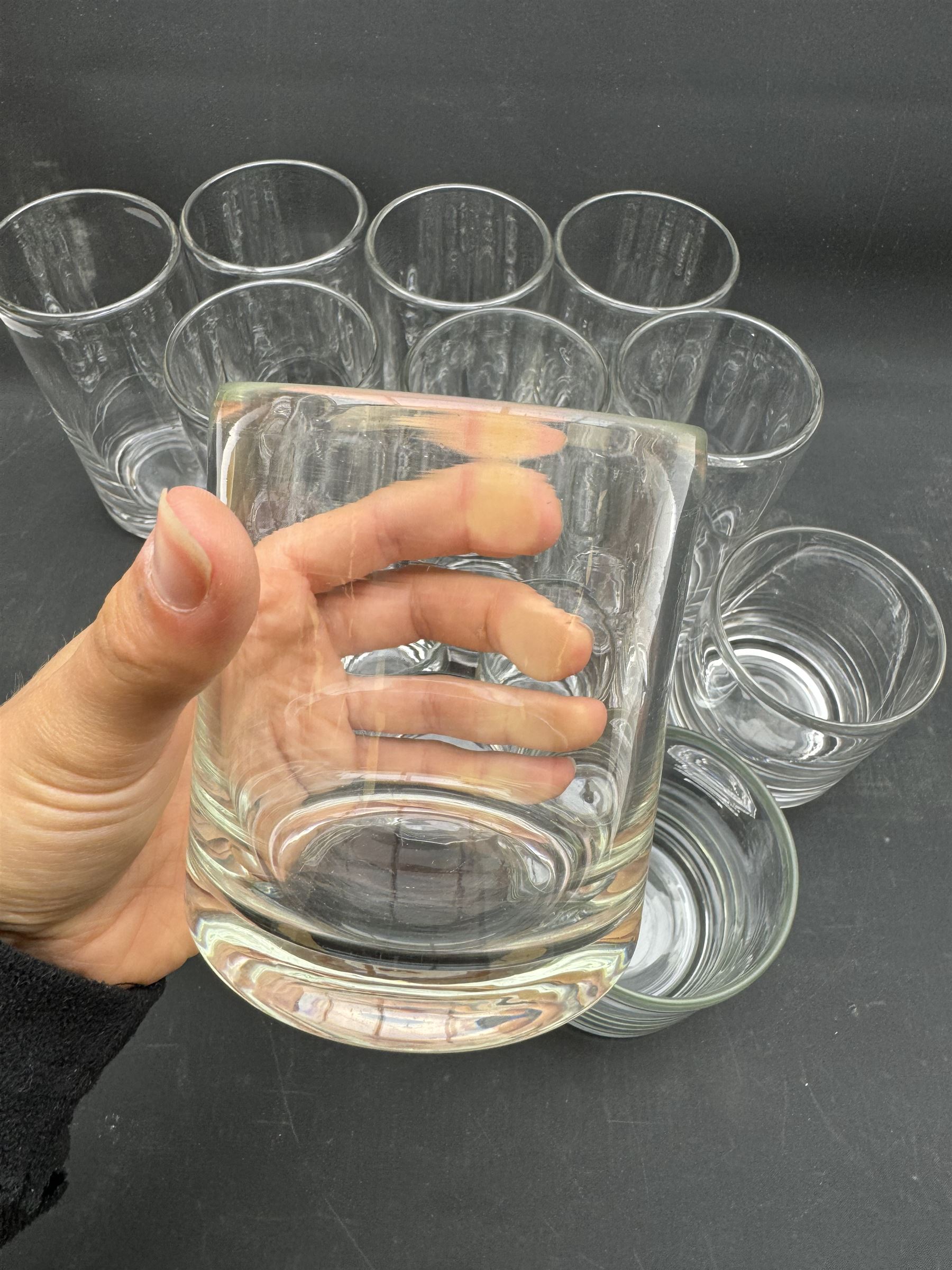 Collection of tumbler glasses, possibly Niederer, in sets of eight, comprising high ball, whisky and rocks