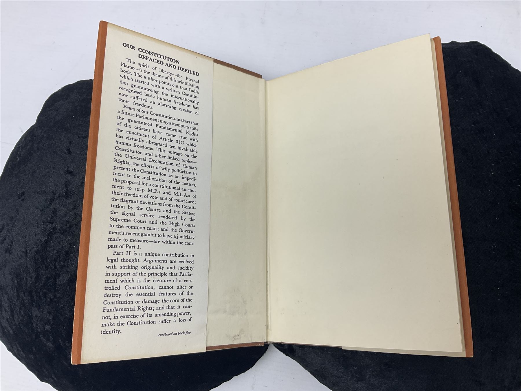 P.N Haksar; Premonitions, Imperatives of Change, Interpress Bombay 1979 and N.A Palkhivala; Our Constitution Defaced and Defiled, Macmillan 1974  