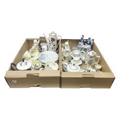 Royal Doulton Old Leeds Sprays coffee service, together with Shelley queen anne teacup, Bavaria tea service etc, in two boxes 